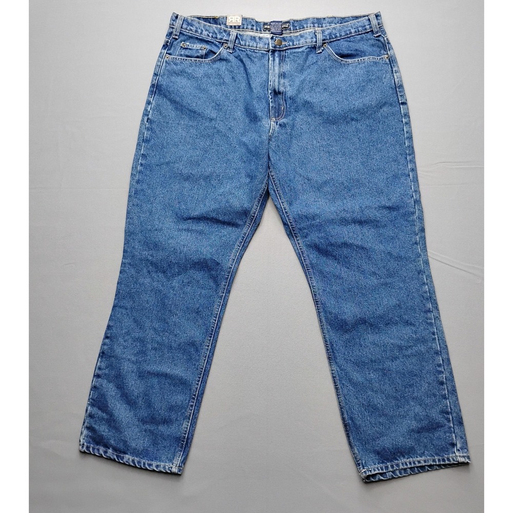 Real Ranch Mens Regular Fit Blue Denim Workwear Jeans 42x32 100% Cotton